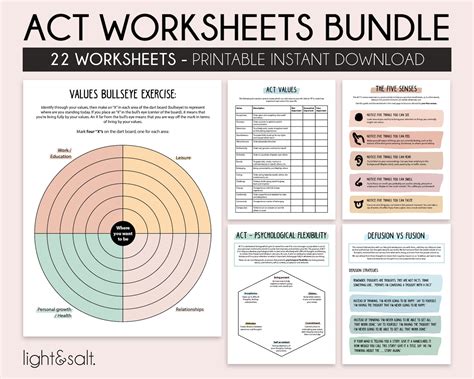 Act therapy worksheets - Are you interested in learning more about the ACT approach, a form of therapy that helps you accept and cope with your emotions, thoughts, and values? Download this PDF file from Peter Binnings, a licensed therapist in Santa Cruz, CA, and find out how to use skill sheets, willingness exercises, and mindfulness practices to improve your mental health. 